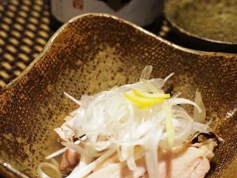 日本酒がすすむ、鶏むね肉の土佐酢がけ